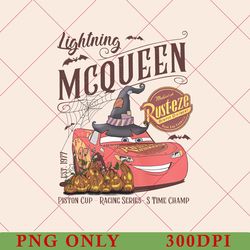 vintage disney cars characters halloween png, disney pixar cars halloween png, retro lightning mcqueen halloween digital