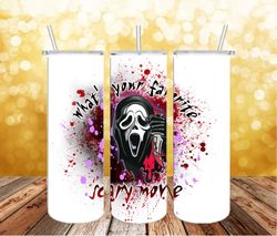 scream call me 20 oz tumbler, with plastic straw, spooky halloween tumbler, faux blood drip tumbler, halloween, png file