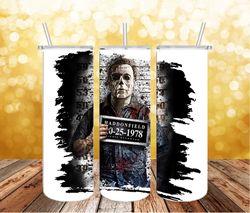 michael myers 20 oz skinny tumbler sublimation design, tumbler halloween design, tumbler design, tumbler png, png file