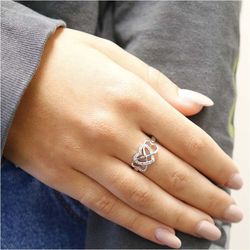 elegant heart cubic zirconia ring