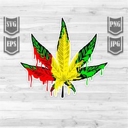 dripping cannabis leaf svg | pop culture shirt png | 420 dope marijuana dxf | smoking joint cutfile | weed life clipart