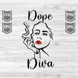 dope diva svg | high pretty girl clipart | rasta woman cutfile | 420 shirt png | kush dxf | smoking weed stencil | marij