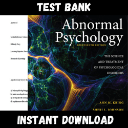 instant pdf download - all chapters - abnormal psychology 14th edition kring test bank