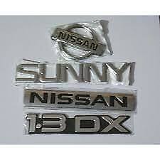 nissan sunny 1.3 monogram set of 4 piece emblem