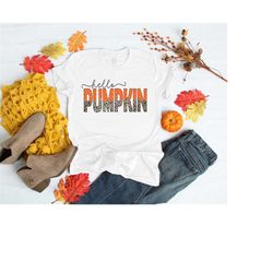 hello pumpkin, love fall y'all shirt, leopard print fall shirt, thanksgiving, fall vibes, peace love thanksgiving, famil