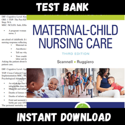 instant pdf download - all chapters - advantage for maternal-child nursing care 3rd edition test bank