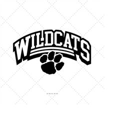 Wildcats Svg, Paw Print Svg, Wildcat Svg, Football Mom Dad, Mascot Shirt Svg