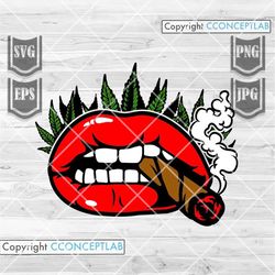 sexy lips smoking blunt svg | rasta dope red lips cut file | weed life shirt png | stoned 420 cutfile | cannabis stencil