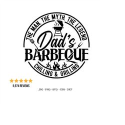 Chill And Grill Svg, Grilling Gifts, Patio Decor, Gift For Husband