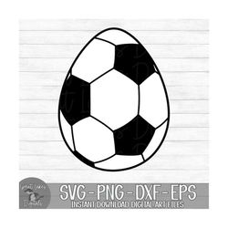soccer ball easter egg - instant digital download - svg, png, dxf, and eps files included!