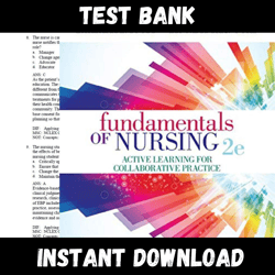 instant pdf download - all chapters -   fundamentals of nursing: active learning for collaborative practice 2nd edition yoost  test bank