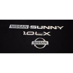 nissan sunny emblems 3 piece set