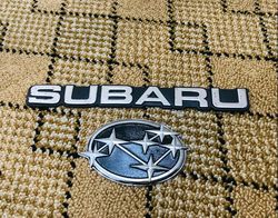 subaru emblem with logo 2 piece