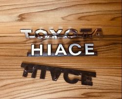 toyota hiace 2 piece emblem set