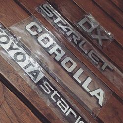 toyota starlet emblem set of 4 piece