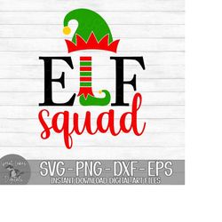 elf squad - instant digital download - svg, png, dxf, and eps files included! christmas, winter, elf hat, elf feet