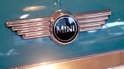 mini austan cooper bonnet emblem in metal