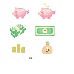 dollar bills, planner clipart, piggy banks, pay day, money clipart, 1 dollar, cash gift