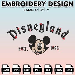 mickey est halloween embroidery files, halloween machine embroidery pattern, disney halloween digital download