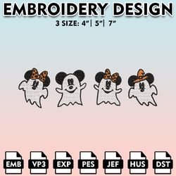 boo mickey halloween embroidery files, halloween machine embroidery pattern, disney halloween digital download