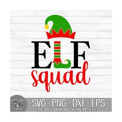 elf squad - instant digital download - svg, png, dxf, and eps files included! christmas, winter, elf hat, elf feet