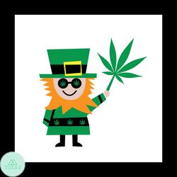 st patrick cannabis svg, st patricks day svg, cannabis svg, cannabis clipart, silhouette svg, cricut svg files