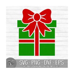 christmas present - instant digital download - svg, png, dxf, and eps files included! gift box, christmas gift