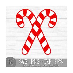 candy canes - instant digital download - svg, png, dxf, and eps files included! christmas, peppermint