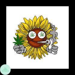 cannabis sunflower svg, trending svg, sunflower svg, cannabis svg clipart, silhouette svg, cricut svg files