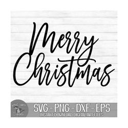 merry christmas - instant digital download - svg, png, dxf, and eps files included!