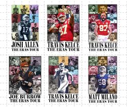 josh allen, joe burrow, travis kelce the eras tour bunlde png, josh allen png, joe burrow png, travis kelce png, nfl png