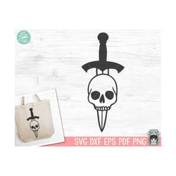 sword svg, skull sword svg, tattoo svg, halloween svg, tattoo clipart, skull png, weapon svg, dagger svg, knife svg, got