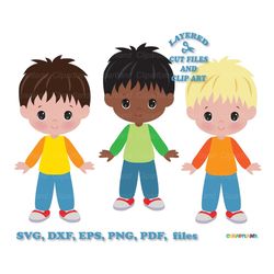 instant download. cute little boy cut files and clip art. personal and commercial use. b_3.