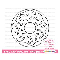 instant download. commercial license is included up to 500 uses! donut svg cut file and clip art. d_7.