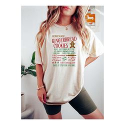 Homemade Gingerbread Cookies Shirt For Women, Funny Christmas Shirt, Gingerbread Shirt, Christmas Gifts, Holiday Shirt,