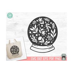 mystical svg, crystal ball svg, fortune teller svg, leaves svg, psychic svg, witchy svg, crystal ball png, futuristic sv