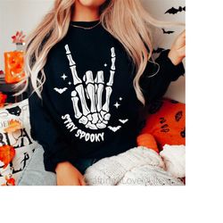 stay spooky svg, skeleton hand svg, skeleton svg, spooky season svg, cricut cut files, halloween shirt svg, halloween sv