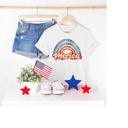Retro Merica 4th Of July Shirt, 4th Of July Gnomes Shirt, American Flag,Freedom Shirt, 4th Of July, Patriotic Shirt,Inde