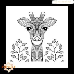 giraffe zentangle giraffe pattern animal svg