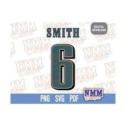 smith jersey svg png, pdf, svg files for cricut, vinyl cut file, for shirts and mugs, iron on school sports