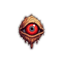 monster eyeball tattoo drip die-cut sticker 3x3