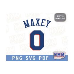 maxey jersey svg png, pdf, svg files for cricut, vinyl cut file, for shirts and mugs, iron on school sports