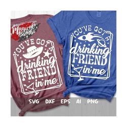 drinking friend in me svg, couple shirts, toy wine svg, drinking shirt svg,, friends trip svg, drink party svg, mouse ea