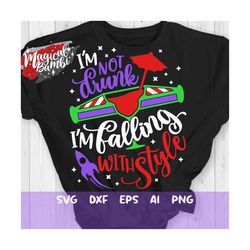 im falling with style svg, toy wine glass svg, drinking shirt svg,, friends trip svg, drink party svg, mouse ears svg, d