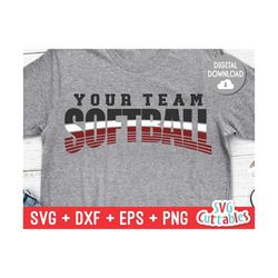 softball svg - softball template - team -  svg - eps - dxf - png - silhouette - cricut cut file - 0020 - fill it in - di