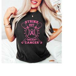 strike out breast cancer awareness shirt, warrior shirt, breast cancer shirts for women, pink ribbon shirt, baseball can