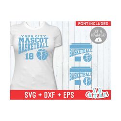 basketball svg - basketball template 0021 - svg - eps - dxf - basketball team svg - silhouette - cricut cut file - svg f