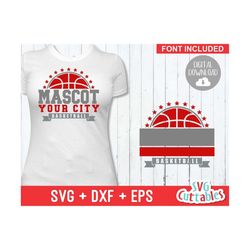 basketball svg - basketball template 0015 - svg - eps - dxf - basketball team svg - silhouette - cricut cut file - svg f