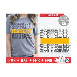 softball template 0024 - softball cut file - svg - eps - dxf - png - silhouette - cricut cut file - fill it in - digital