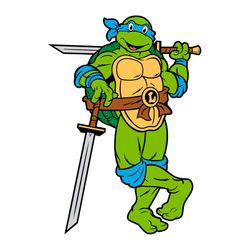 ninja turtles leonardo svg, png, jpg files. tmnt. digital download.